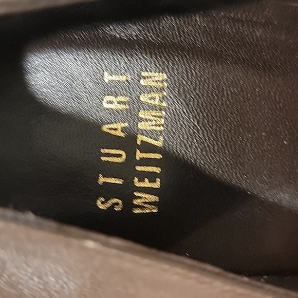 Stuart Weitzmaz leather platform pumps, EU size 39, US size 8.5, brown - Picture 6 of 7